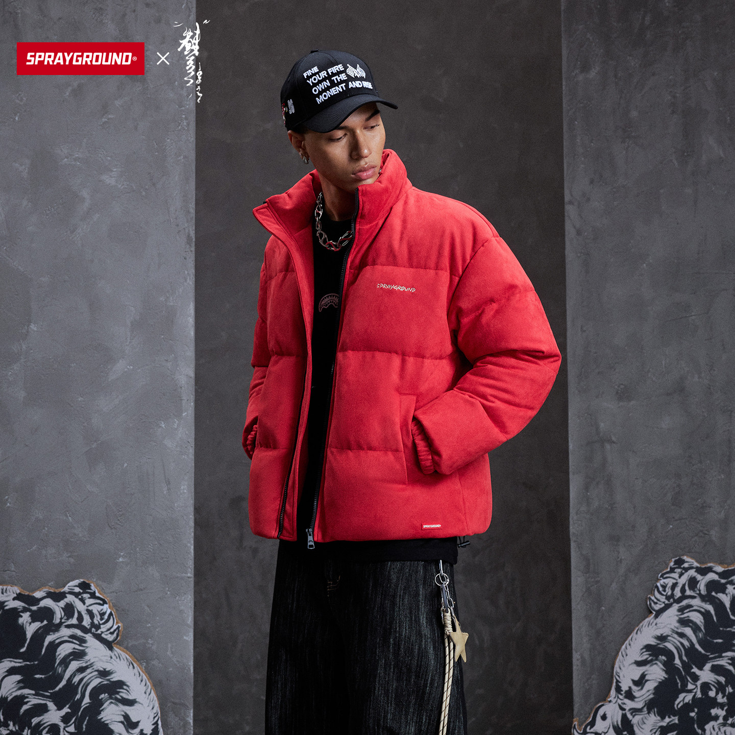 SG鲨鱼嘴X虫师联名立领羽绒服