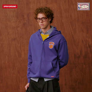 SprayGround丨NBA HWC联名系列尼克斯连帽开衫卫衣男2026新款外套