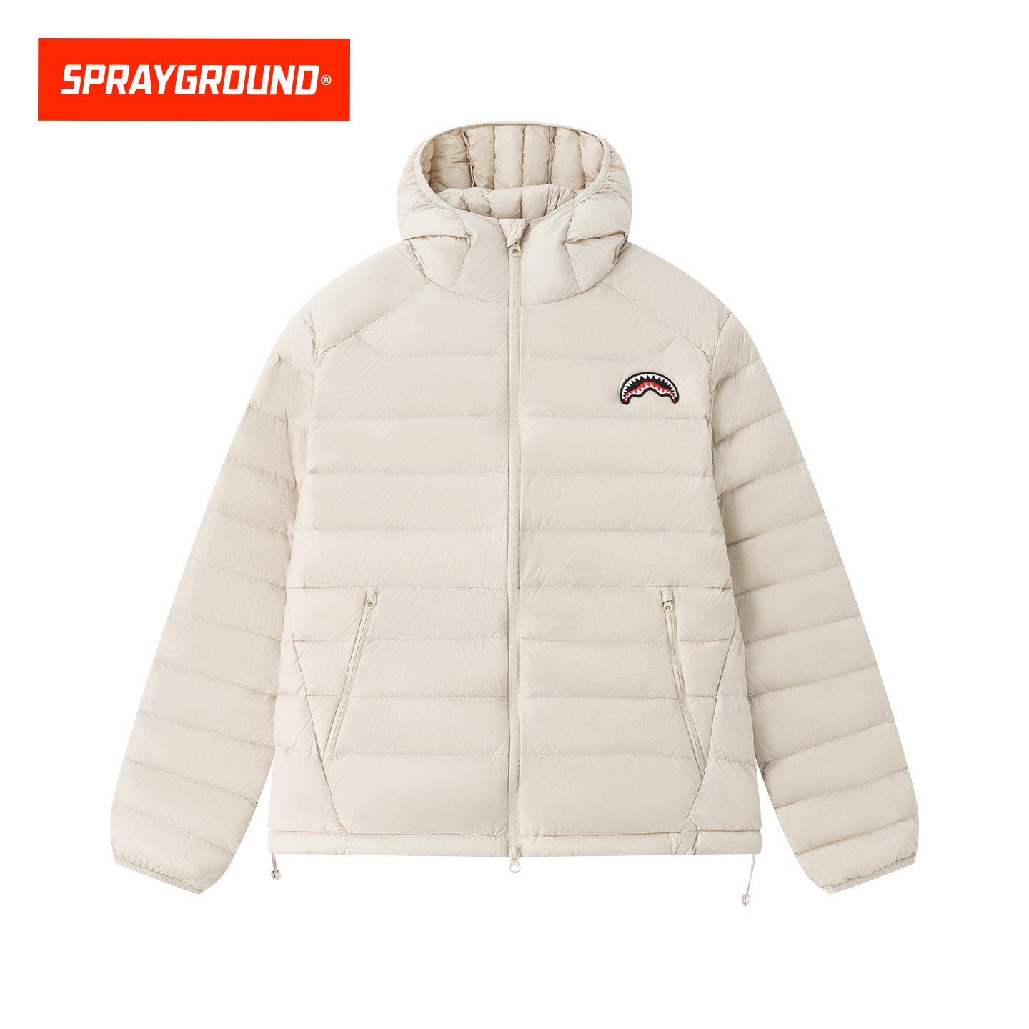 SG鲨鱼嘴白鸭绒轻薄连帽羽绒服