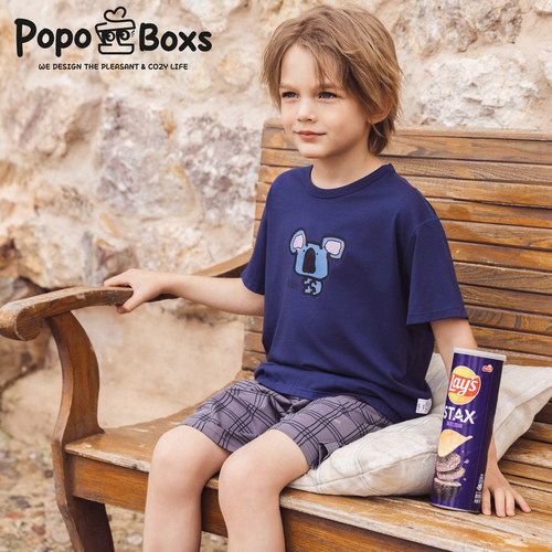 popoboxs儿童半袖家居服