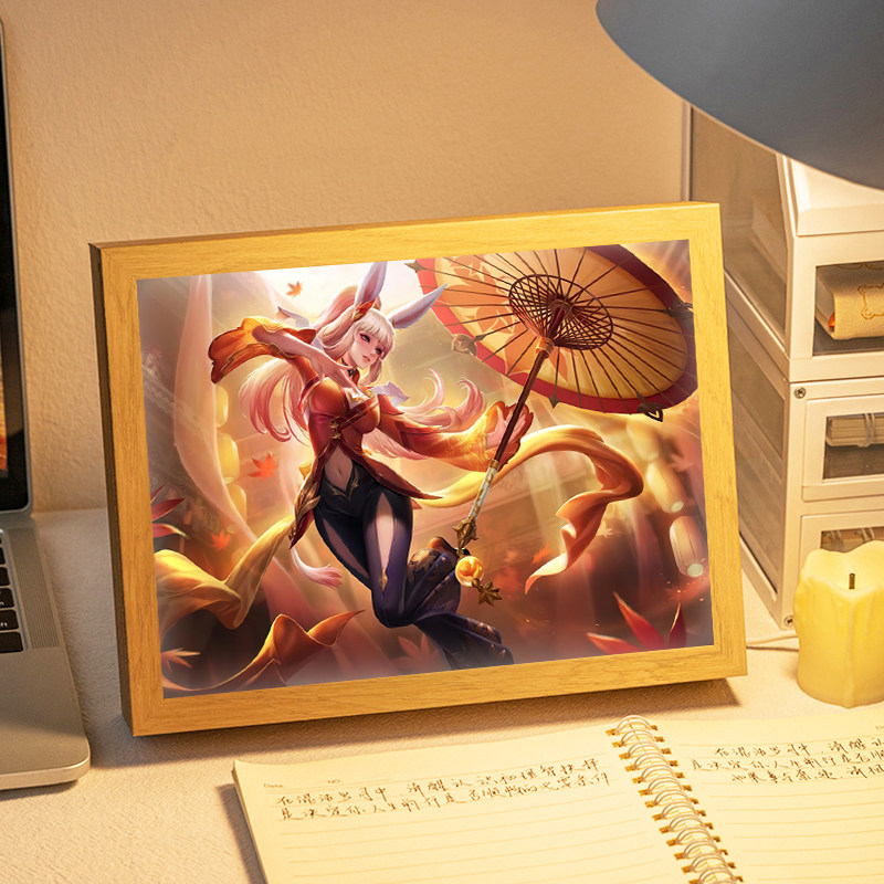 王者荣耀公孙离周边灯光画手办蓝牙音箱音响摆件镜子装饰画小夜灯