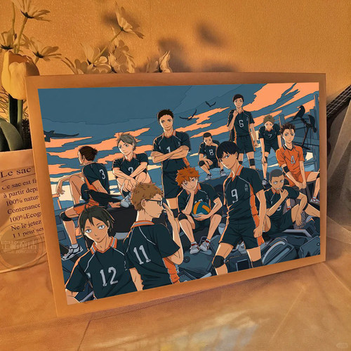 排球少年周边蓝牙音箱音响灯光画相框摆件照片手办动漫音乐小夜灯