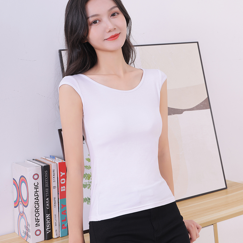 莫代尔打底衫小飞袖内搭T恤女