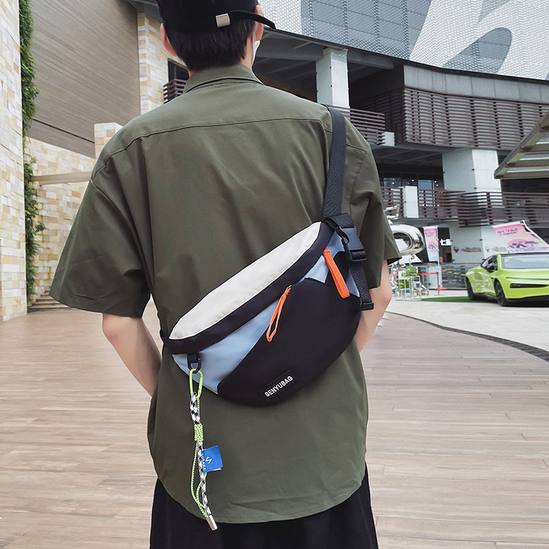 胸包男ins潮牌夏季新款百搭斜挎包休闲简约单肩手机背包运动腰包