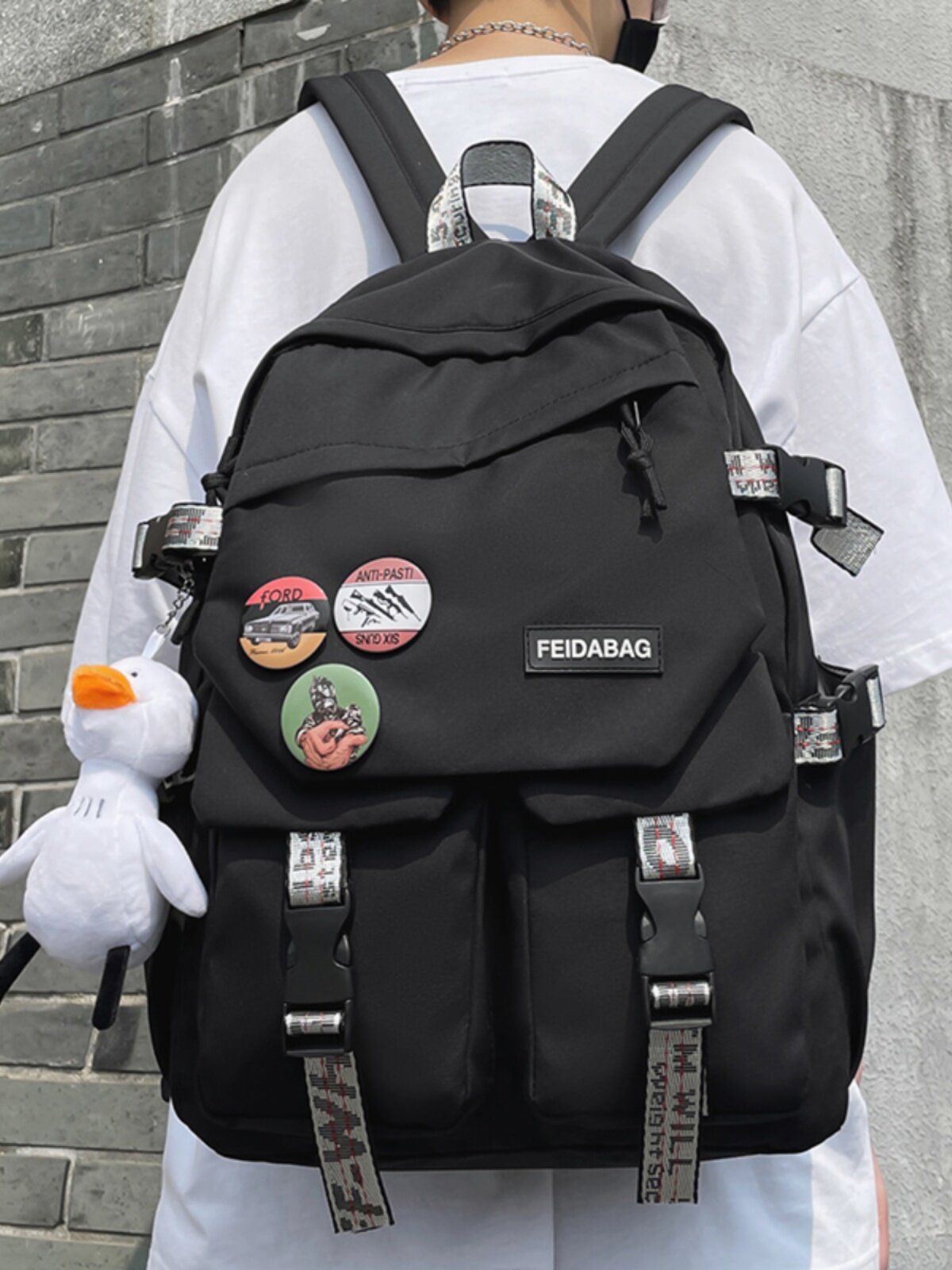 SCHOOL BAG MALE JUNIOR HIGH SCHOOL ELEMENTARY SCHOOL STUDENTS 3 TO 6 GRADE LARGE CAPACITY TRAVEL BACKPACK FEMALE NEW HIGH SCHOOL COLLEGE STUDENT BACKPACK
