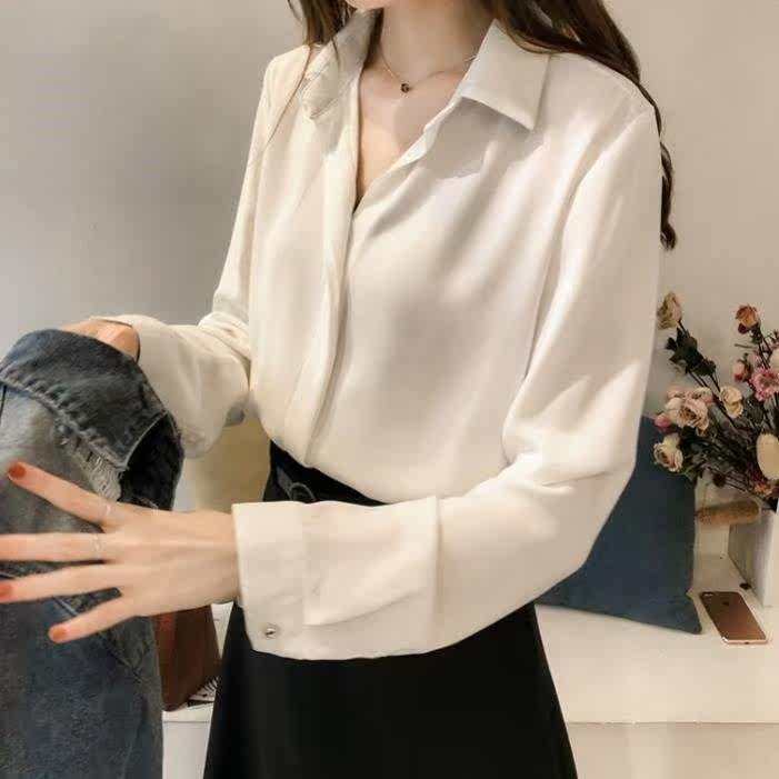 网红衬衫女街拍款 心机韩百搭名媛长袖v领显瘦上衣设计感气质淑女在类目 女装/女士精品, 衬衫中 - 来自Buy2taobao.com提供专业的淘宝代购服务