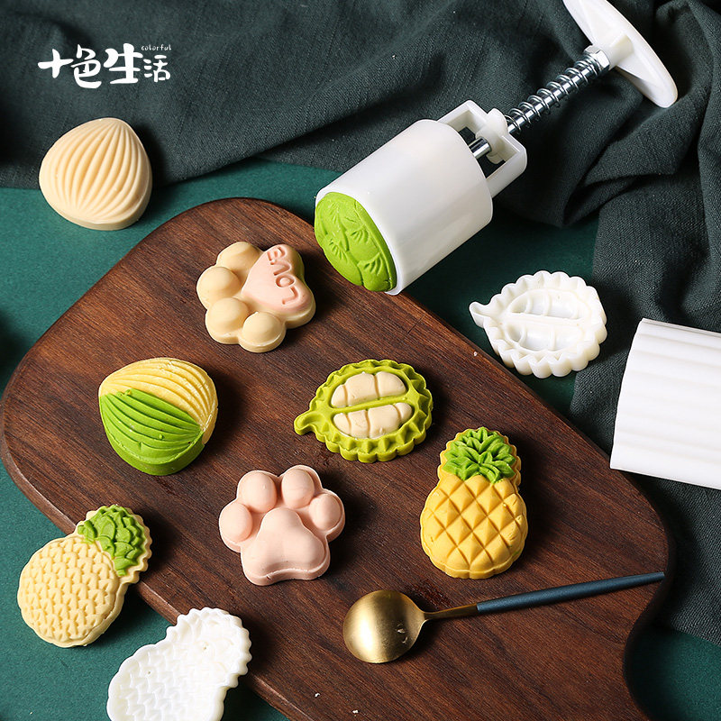 速发月饼模具50做压粘绿豆糕的模型手不式压花家用克印具冰皮糕点