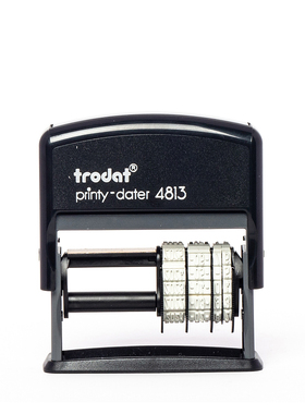 卓达印章/printy 4813 /Trodat/回墨印 可调日期红色外壳材料