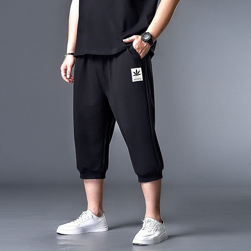 新款短裤男士七分裤夏季薄款运动裤小脚大码宽松休闲纯棉7分中裤