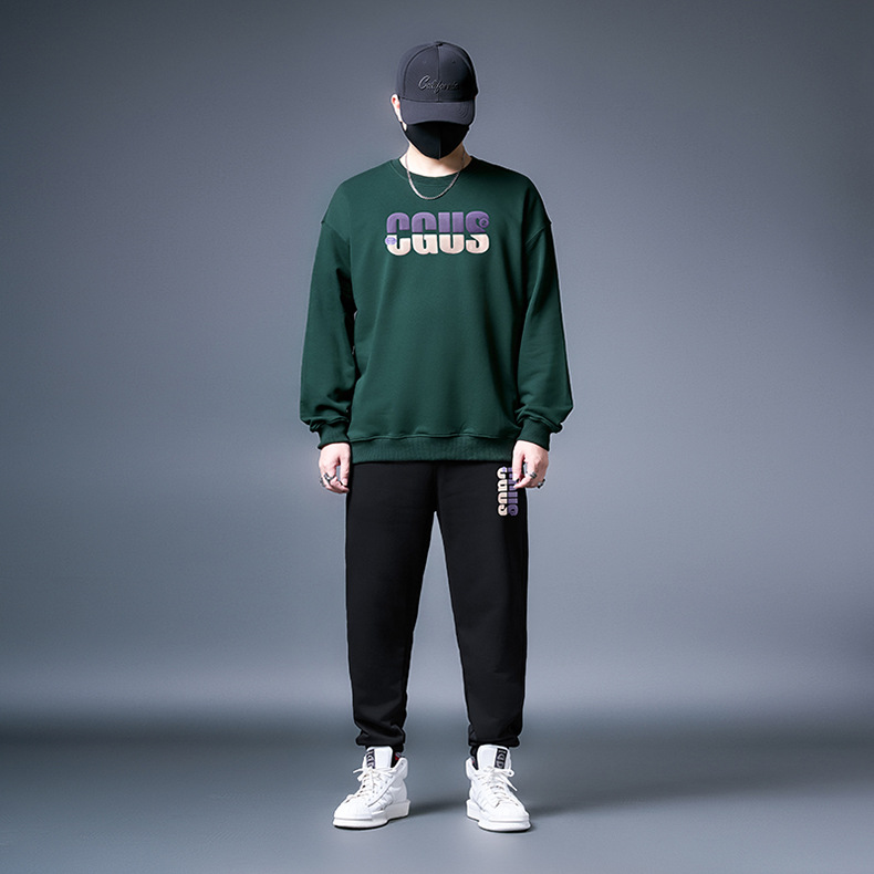 2022秋冬套装男中老年父亲运动服新款加肥加大码爸爸休闲两件套潮