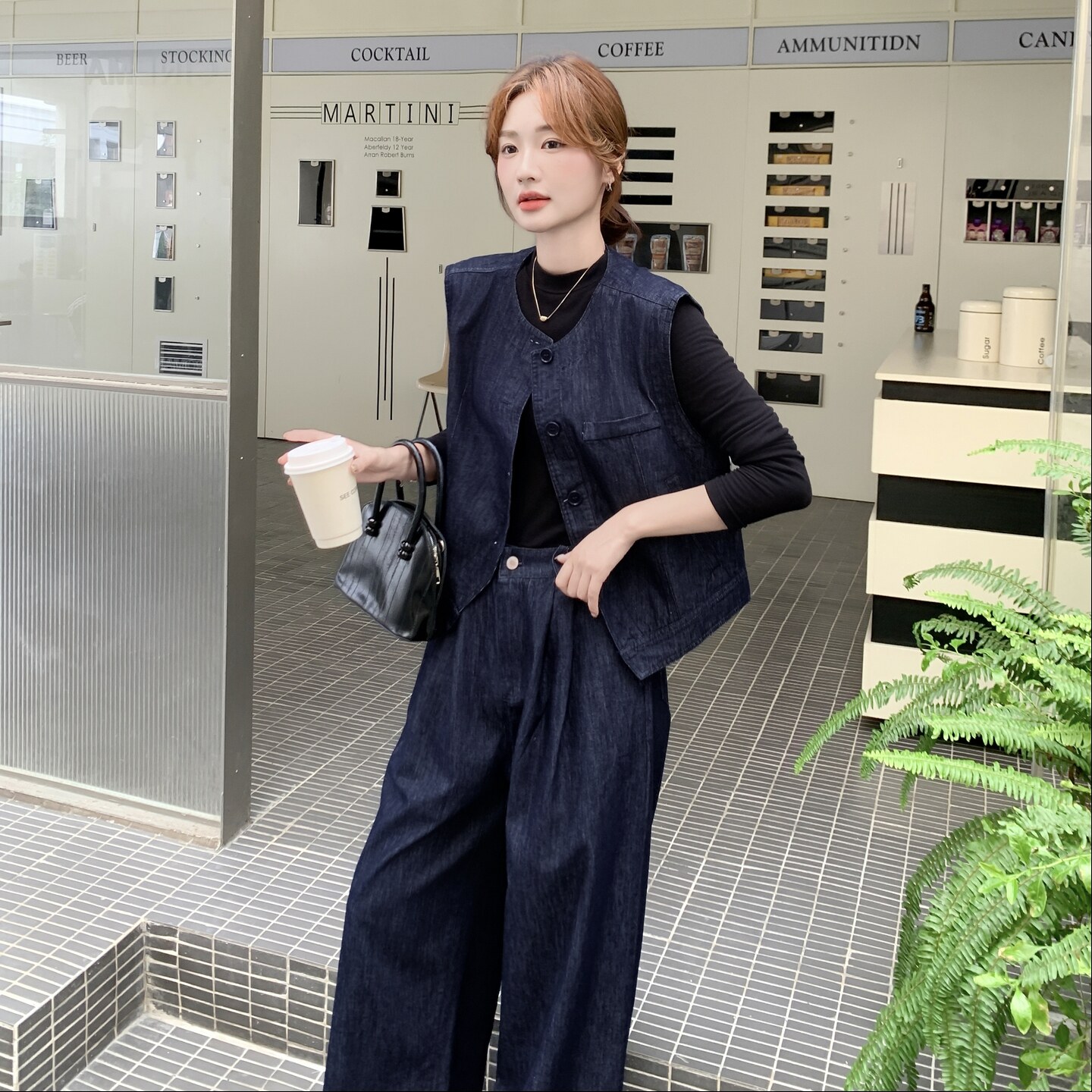 现货【新品】牛仔两件套装152-7181-P175-258,女装套装/套裙,浙宝152