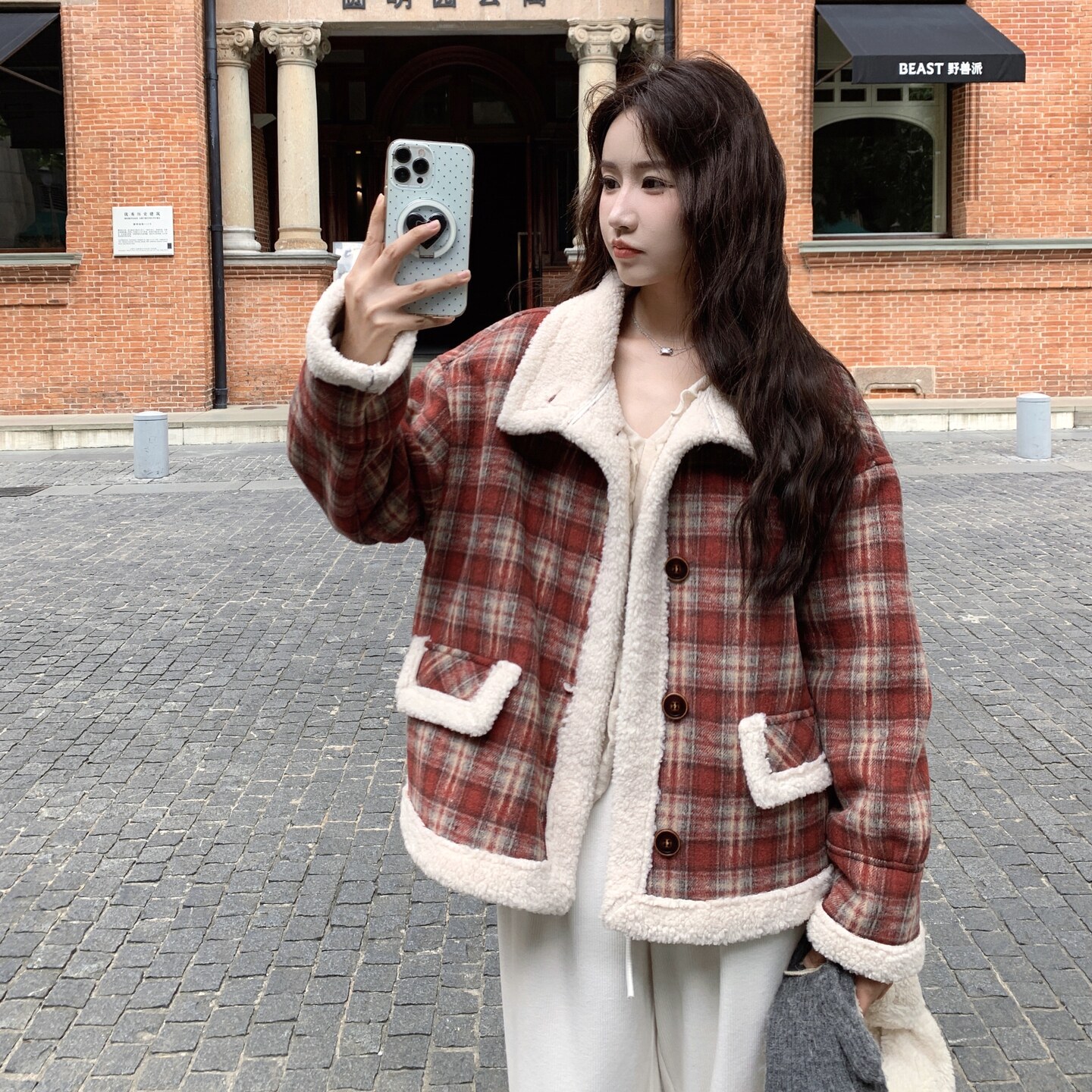 【新品】格子羊羔毛152-7301-P195-288,女装棉衣/棉服,浙宝152