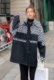 现货【】新款棋盘格拼接派克服内胆兔毛152-9226-P185-，女装棉衣/棉服，浙宝152