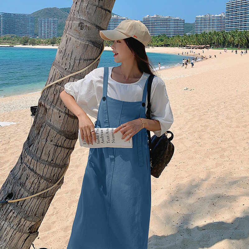 现货新款韩版显瘦气质背带连衣裙152-970-P85-控价138，女装连衣裙，浙宝152