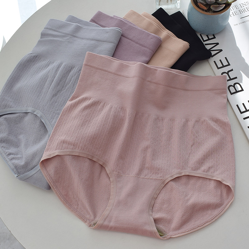 莫代尔女收腹无缝一体内裤女