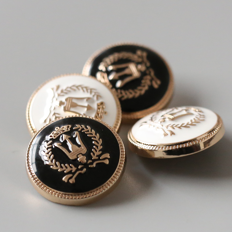 金属扣子上衣高档毛呢西服圆形