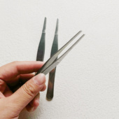 不锈钢手工圆头镊子