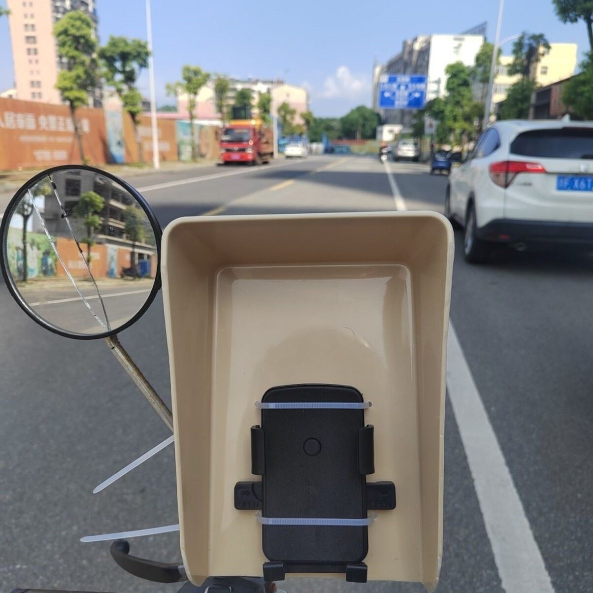 导航遮阳雨帽手机防晒罩电动车骑行手机支架防雨罩摩托车外卖防风