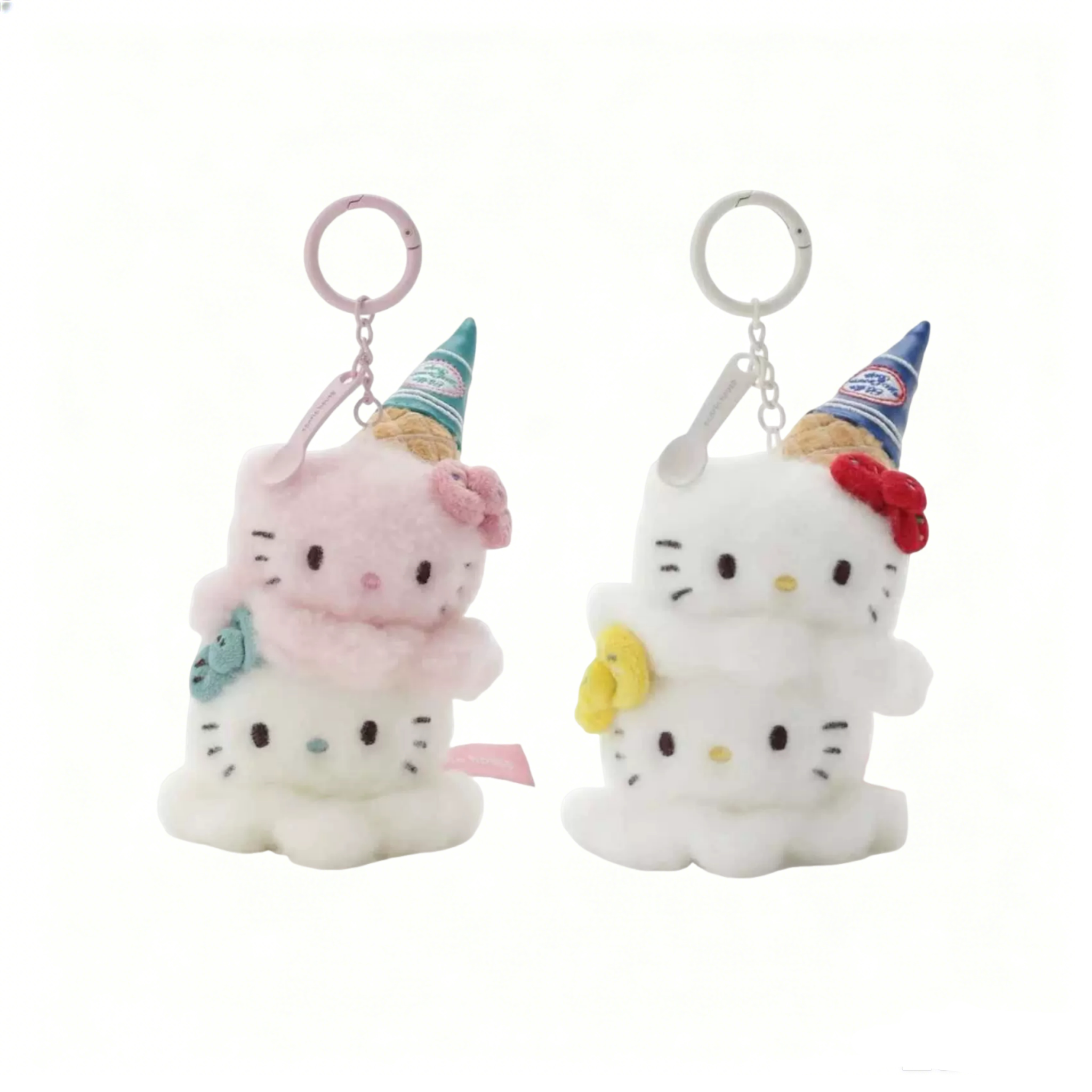 日系可爱双层甜筒KT猫咪毛绒挂件