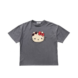 KT猫可爱卡通宽松百搭短袖 新款 T恤上衣休闲女 ace夏季 韩国小众air
