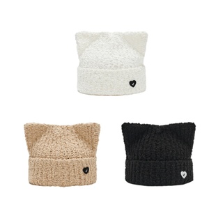 韩国小众泰妍全圆佑winter同款 可爱喵咪针织帽显脸小猫耳朵毛线帽