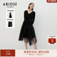 吊带针织连衣裙两穿2082959 简约拼接网纱修身 ARIOSEYEARS春季 新品