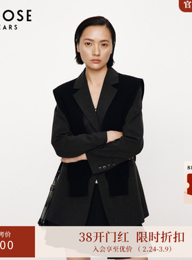 ARIOSE & YEARS气质8.9%绵羊毛收腰女设计感西装外套春309113