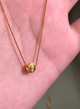 一眼心动猫眼沙金转运珠项链