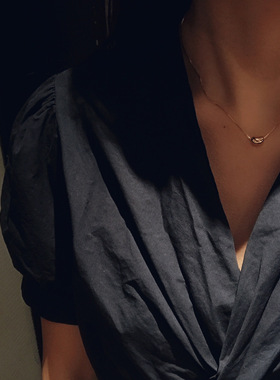 小金豆港风轻奢锁骨链