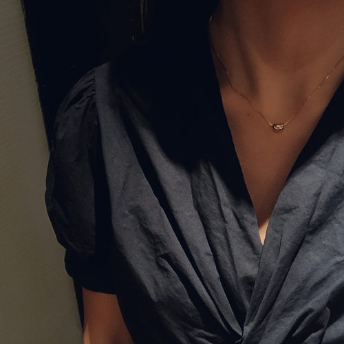 小金豆港风轻奢锁骨链