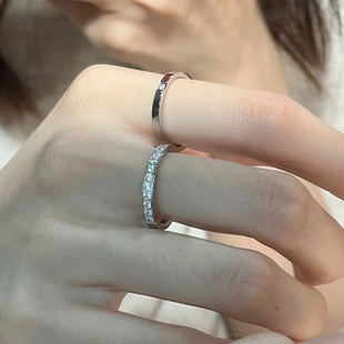 街头潮牌!时尚帅气中性风组合开朗前卫戒指中指食指闪钻ins风