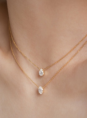 一颗小水滴鸽子蛋锁骨链