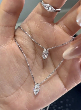 超闪，质感很强极简主义真的很爱异形锆石项链气质大方亮晶晶锁骨