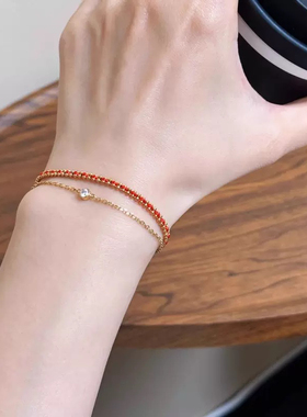 双层红绳泡泡手链|省去搭配的烦恼!轻奢精致百搭显白高级感配饰