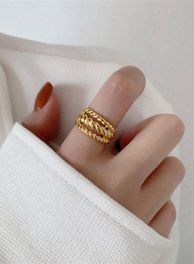 超大气层次感设计感粗款戒指ins