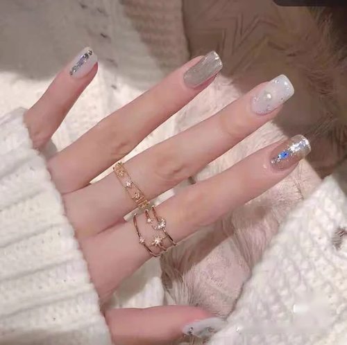 轻奢镀真金浪漫星月多层戒指韩国