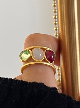 甜酷彩色宝石中古戒指