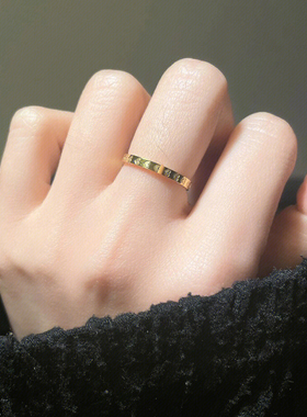 精致气质细戒指素圈叠戴刻印桃心