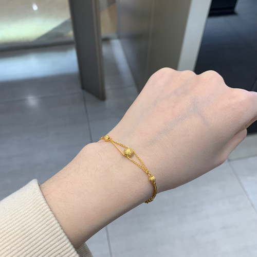 小众独特设计双层满天星金珠手链