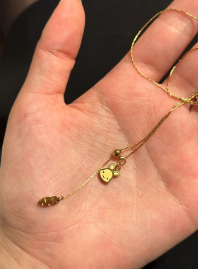 鬼马可爱型轻奢小兔子项链锁骨