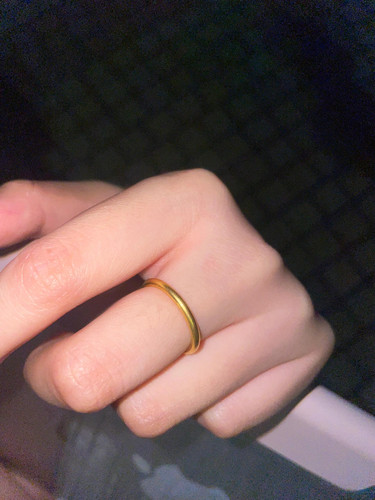 质感封存!显眼不掉色仿真金戒指新年气质款叠戴18k包金圆滚滚福气