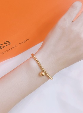 小金球弹力绳礼物情侣复古手串