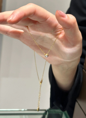 韩国小清新轻奢高级小圆钻项链