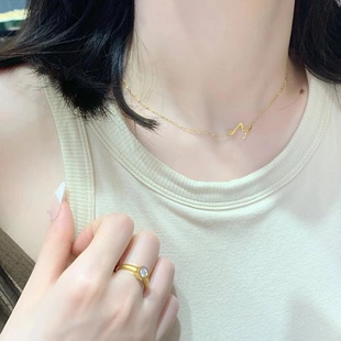 字母项链！简约精致小众款日系简约大方通勤不浮夸锁骨链显白洋气