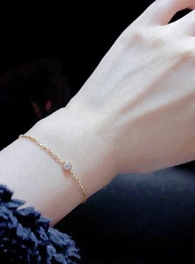 除了心动就是心动复古一颗钻手链