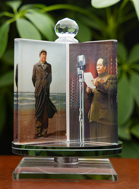 伟人汽车内饰品360水晶摆件