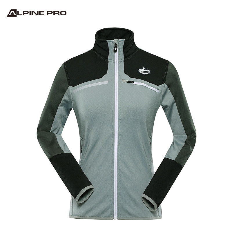 阿尔派妮轻薄弹力软壳衣户外登山保暖防寒冲锋外套加绒立领夹克女