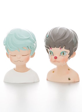 包邮可米生活KEME X艺术家郝郎少年雕塑白夜童话起风了家居摆件