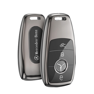 适用奔驰E300l钥匙套c260l男a200扣glc/gla壳glb车gle装饰用品gls