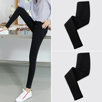 Quần legging đen nữ mặc mùa hè mỏng 2019 phiên bản mới của Hàn Quốc eo cao đã mỏng mùa thu chín điểm quần size chân nữ - Quần tây thường quần legging nữ cạp cao